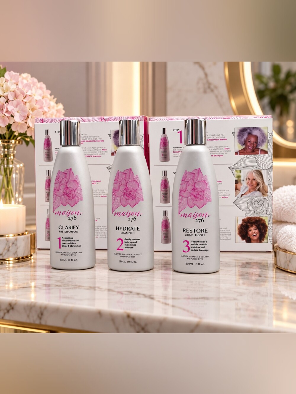 Hydrate Shampoo in Pink - Restorative Hair Care